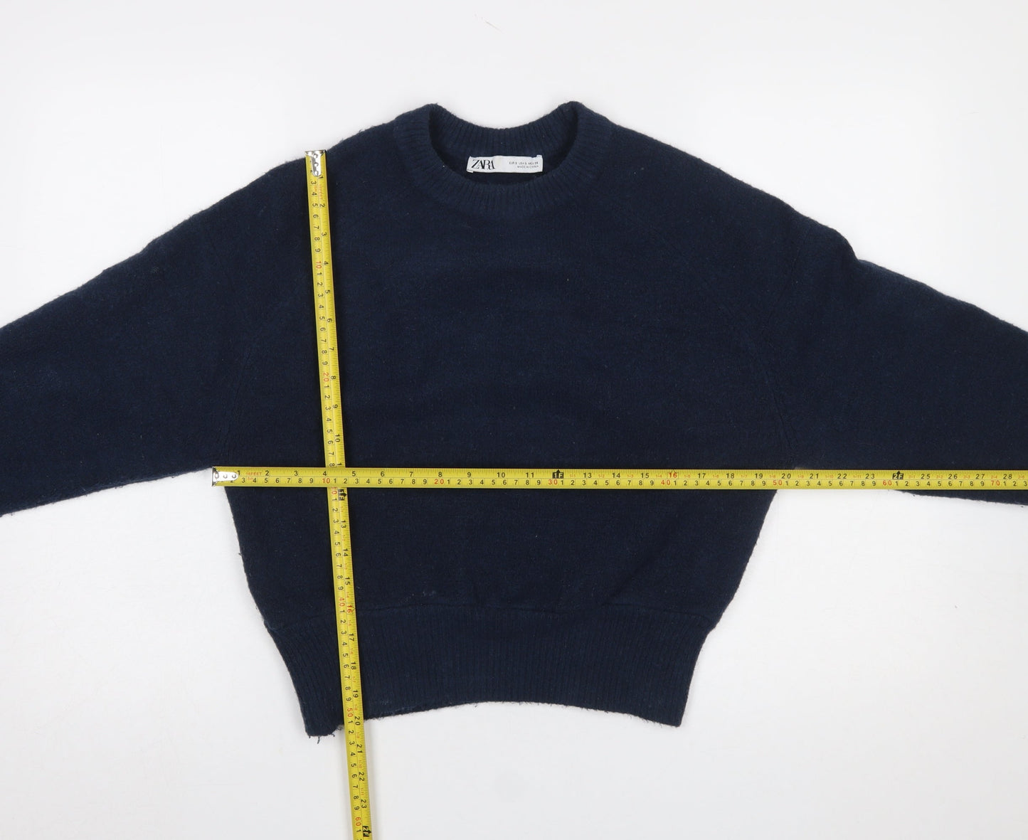 Womens UK Size 8 Zara Blue Pullover Jumper