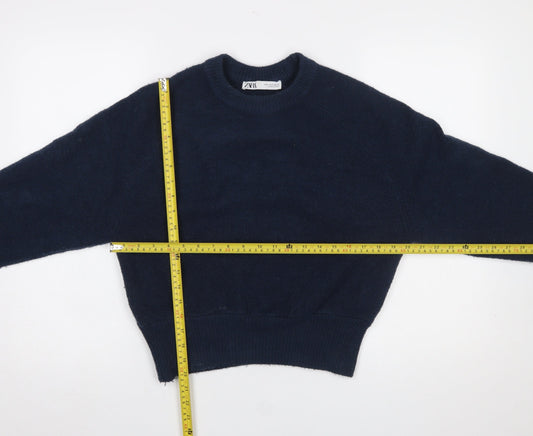 Womens UK Size 8 Zara Blue Pullover Jumper