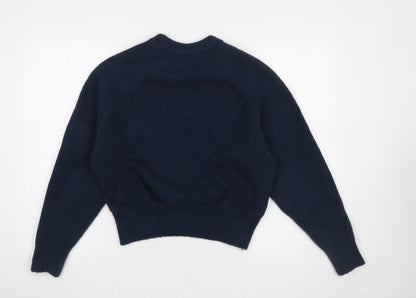 Womens UK Size 8 Zara Blue Pullover Jumper