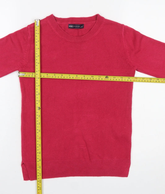Womens UK Size 6 Marks and Spencer Red Pullover Jumper