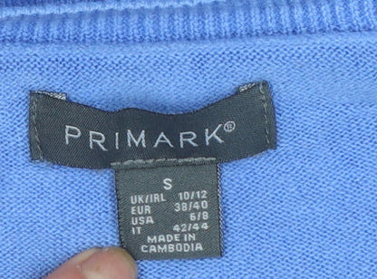 Womens UK Size S Primark Blue Pullover Jumper