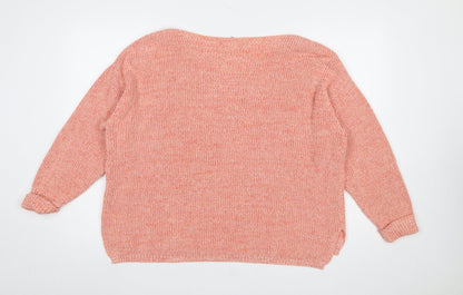 Womens UK Size XL Marks and Spencer Orange Pullover Jumper