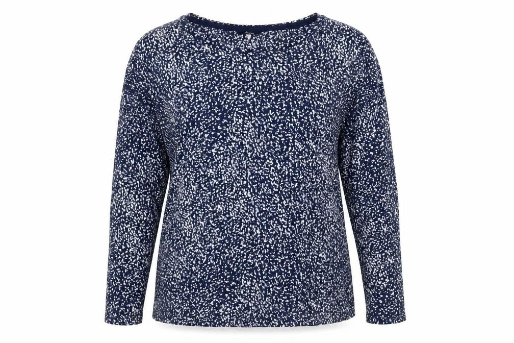 Joules Womens Blue Floral Long Sleeve Cotton T-Shirt UK 10