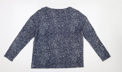 Joules Womens Blue Floral Long Sleeve Cotton T-Shirt UK 10
