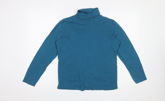 Womens UK Size 14 ISLE Blue Basic T-Shirt