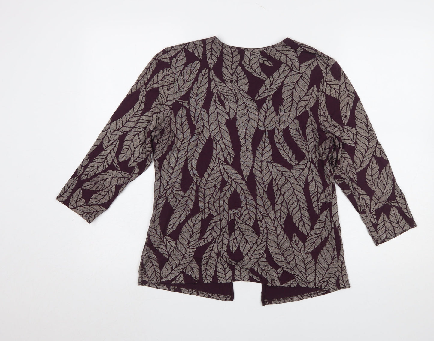 Womens UK Size 14 Just Elegance Purple Tunic Blouse