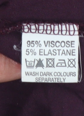 Womens UK Size 14 Just Elegance Purple Tunic Blouse