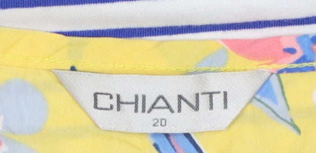 Womens UK Size 20 Chianti Multicoloured Basic T-Shirt