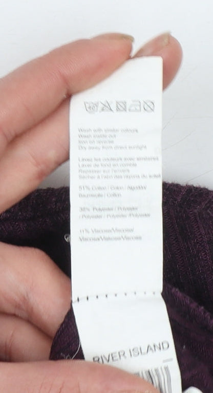 Womens UK Size S River Island Purple Basic Blouse