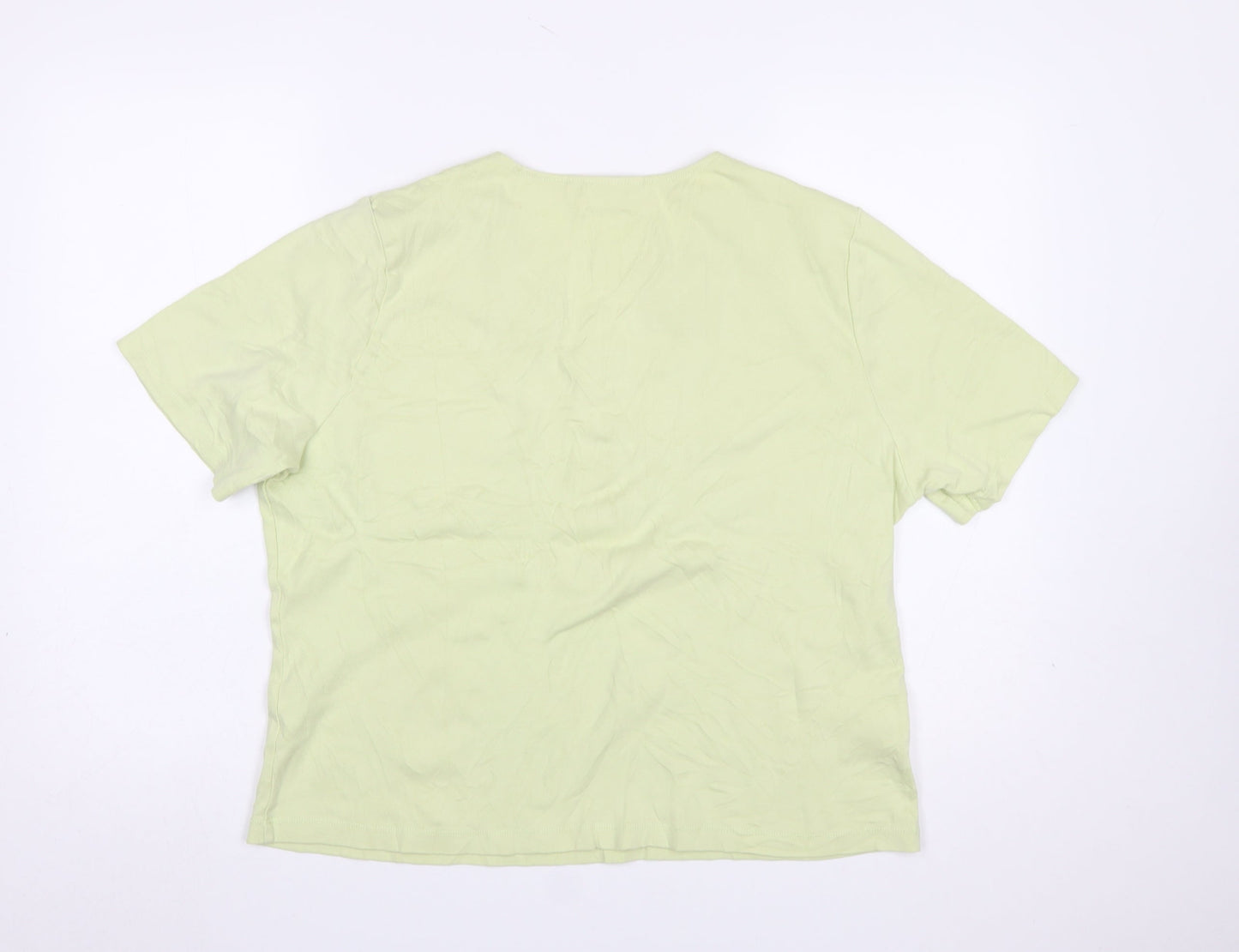 Womens UK Size XL CC Green Basic T-Shirt