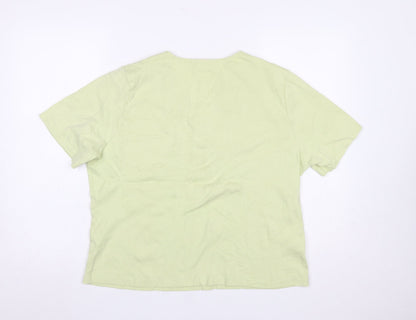 Womens UK Size XL CC Green Basic T-Shirt
