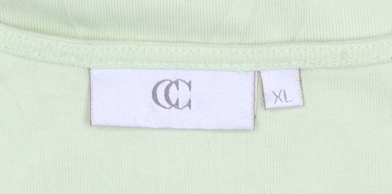 Womens UK Size XL CC Green Basic T-Shirt