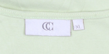 Womens UK Size XL CC Green Basic T-Shirt