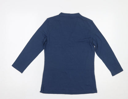 Womens UK Size S Orvis Blue Basic T-Shirt
