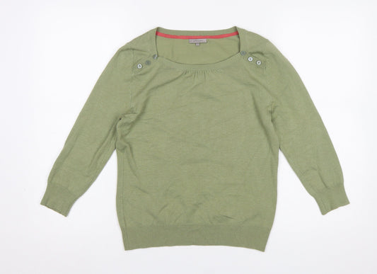 Womens UK Size 12 John Lewis Green Pullover Jumper