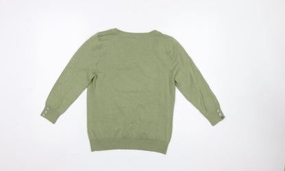 Womens UK Size 12 John Lewis Green Pullover Jumper