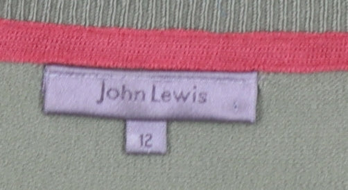 Womens UK Size 12 John Lewis Green Pullover Jumper