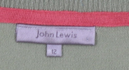 Womens UK Size 12 John Lewis Green Pullover Jumper