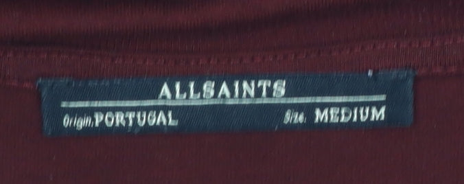 Womens UK Size M AllSaints Brown Basic T-Shirt