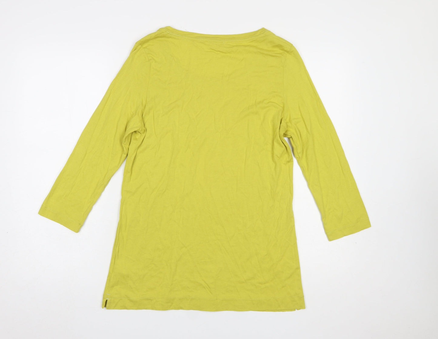 Womens UK Size 14 White Stuff Yellow Basic T-Shirt