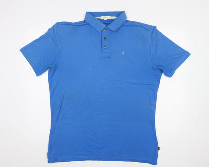 Mens UK Size XL Calvin Klein Cotton Blend Polo Shirt