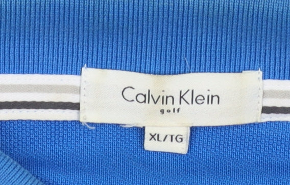Mens UK Size XL Calvin Klein Cotton Blend Polo Shirt