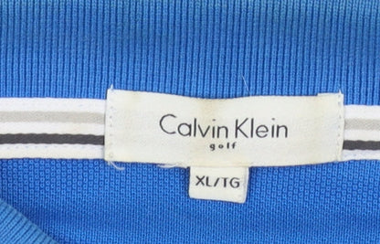 Mens UK Size XL Calvin Klein Cotton Blend Polo Shirt