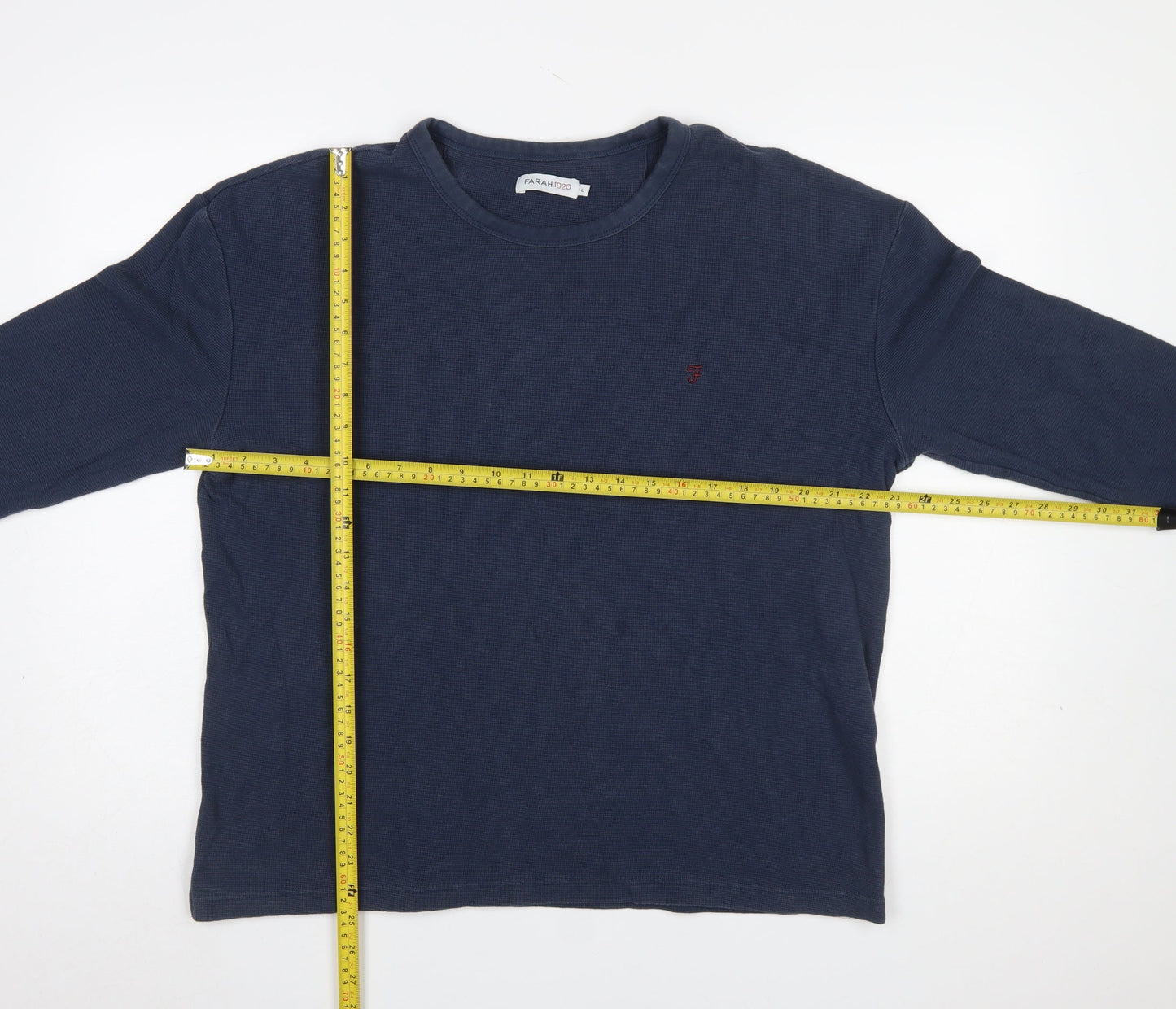 Mens UK Size L Farah Blue Pullover Sweatshirt