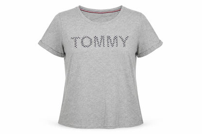 Womens UK Size M Tommy Hilfiger Grey Basic T-Shirt