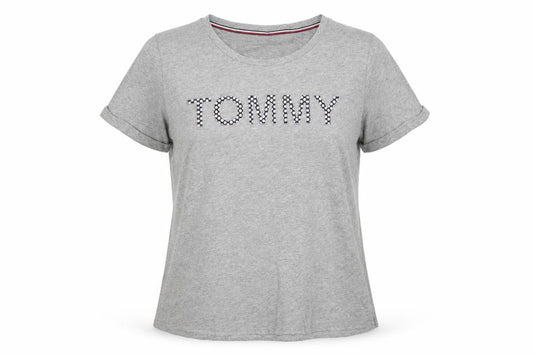 Womens UK Size M Tommy Hilfiger Grey Basic T-Shirt
