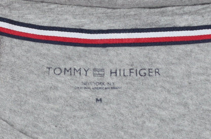 Womens UK Size M Tommy Hilfiger Grey Basic T-Shirt