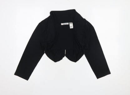 Womens UK Size 14 Kaleidoscope Black Cropped Blouse