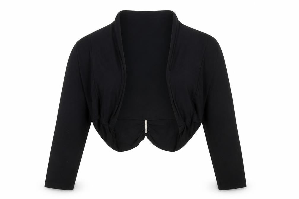 Womens UK Size 14 Kaleidoscope Black Cropped Blouse