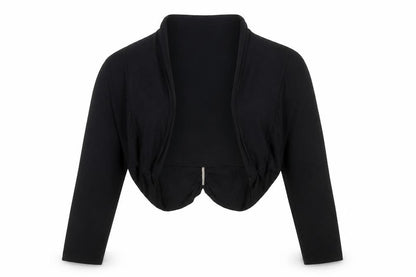 Womens UK Size 14 Kaleidoscope Black Cropped Blouse