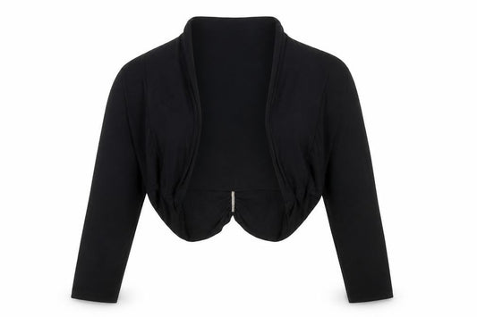 Womens UK Size 14 Kaleidoscope Black Cropped Blouse