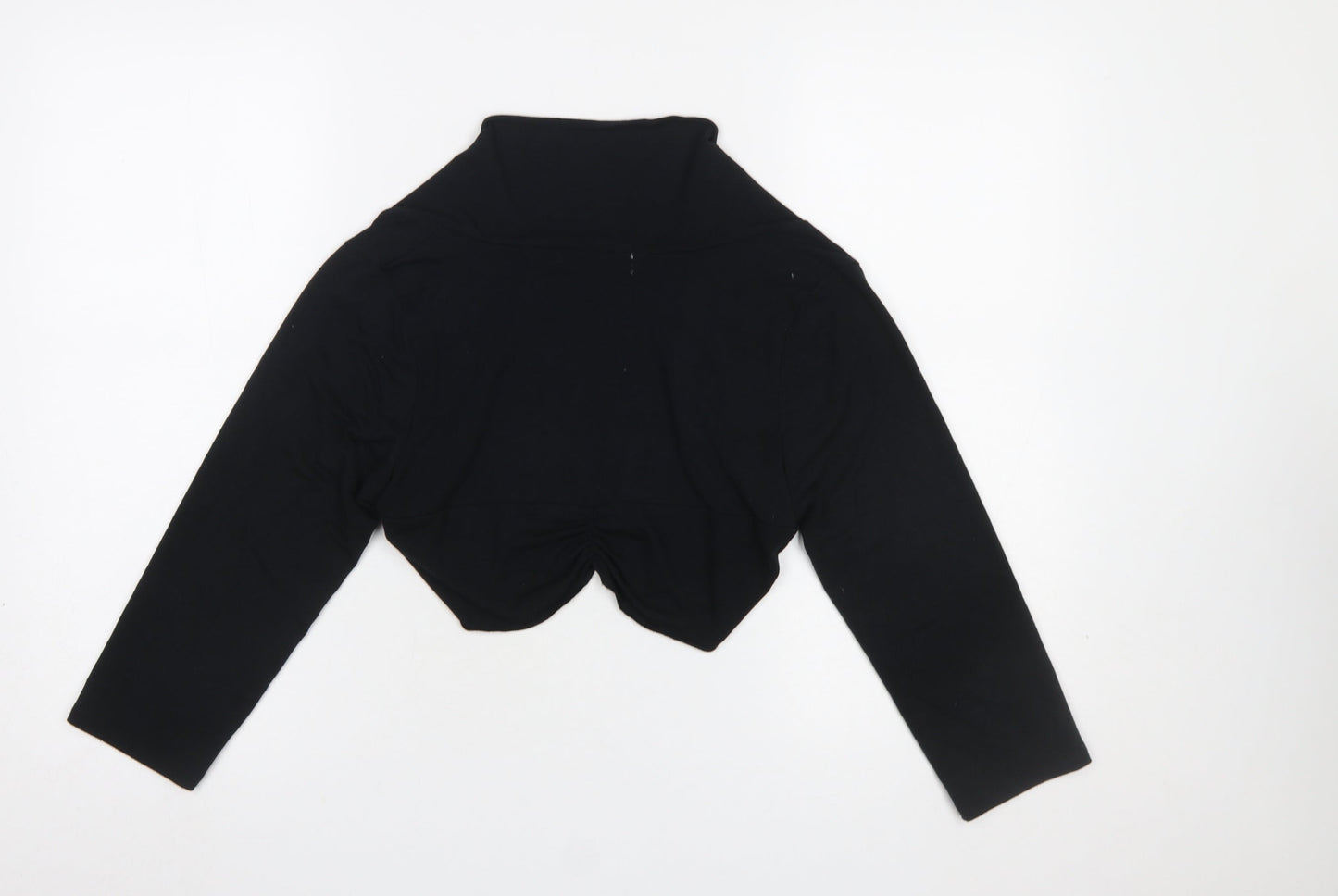 Womens UK Size 14 Kaleidoscope Black Cropped Blouse