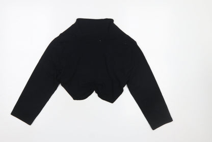 Womens UK Size 14 Kaleidoscope Black Cropped Blouse