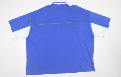 ASOS DESIGN Women Blue Colourblock Polo Shirt M Casual Cotton
