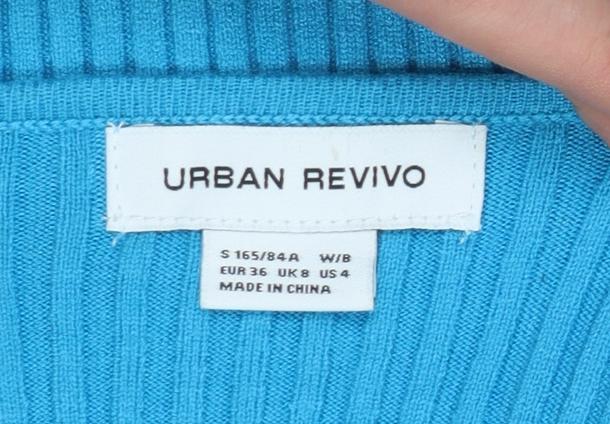 Womens UK Size 8 Urban Revivo Blue Cardigan Jumper