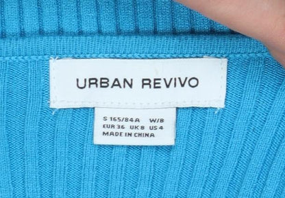 Womens UK Size 8 Urban Revivo Blue Cardigan Jumper