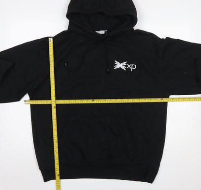 Mens UK Size XL SQUARE ONE Black Pullover Hoodie