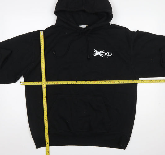 Mens UK Size XL SQUARE ONE Black Pullover Hoodie