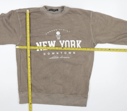 Womens UK Size S PRETTYLITTLETHING Beige Pullover Sweatshirt