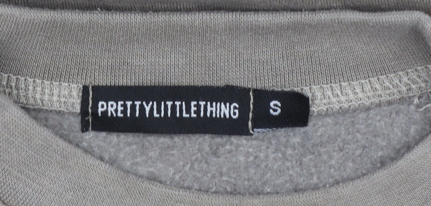 Womens UK Size S PRETTYLITTLETHING Beige Pullover Sweatshirt