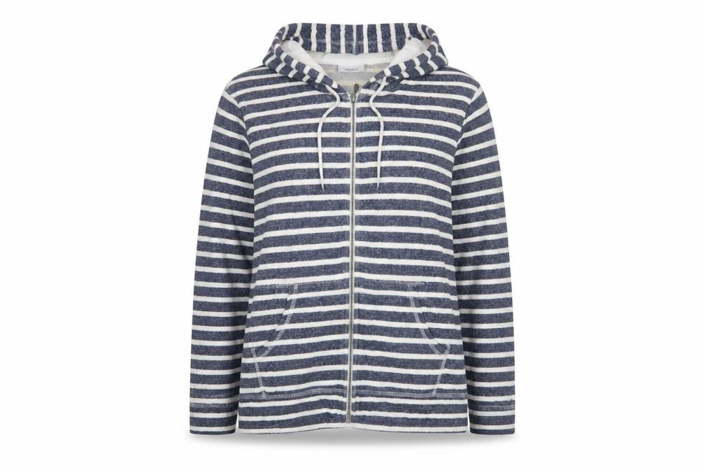 Womens UK Size XL Yessica Blue Full Zip Hoodie
