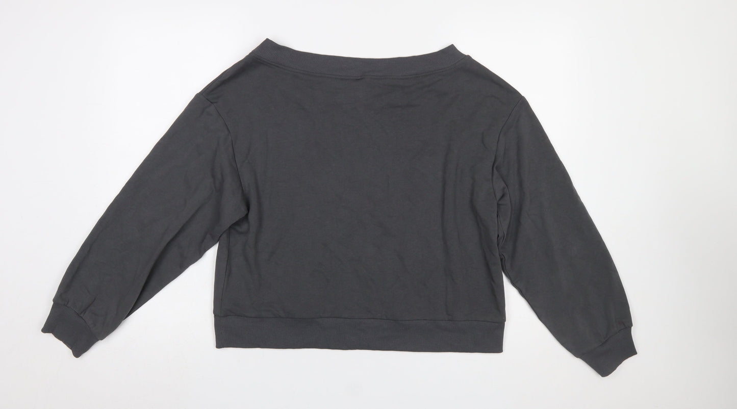 Womens UK Size S H&M Grey Pullover Sweatshirt