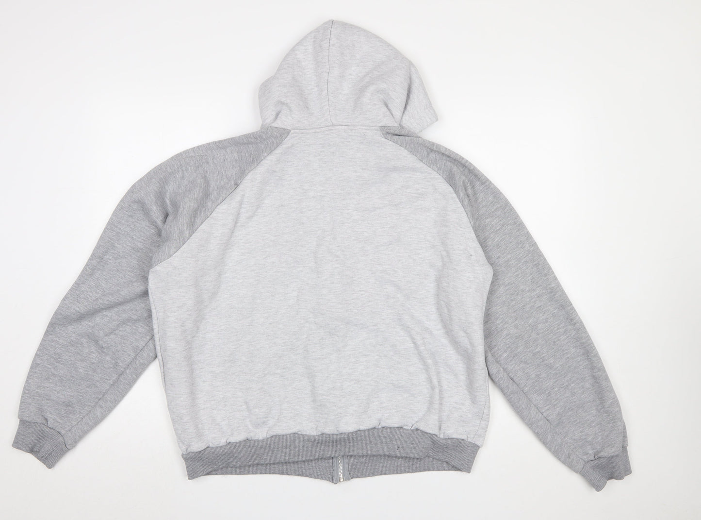 Mens UK Size S boohooMAN Grey Full Zip Hoodie