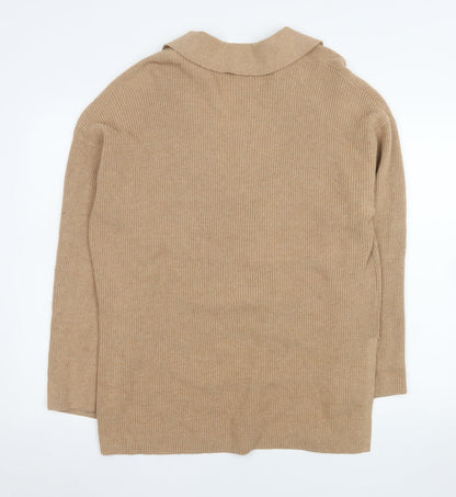 Mens UK Size L Marks and Spencer Beige Pullover Jumper