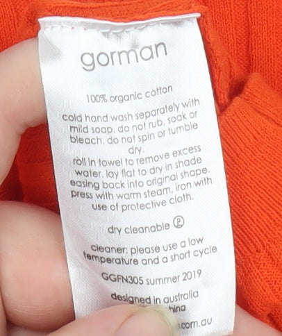 Womens UK Size 12 gorman Orange Pullover Jumper