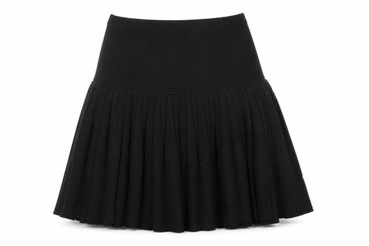 Windsmoor Womens Black Pleated Wool Blend Knee Length Skirt M